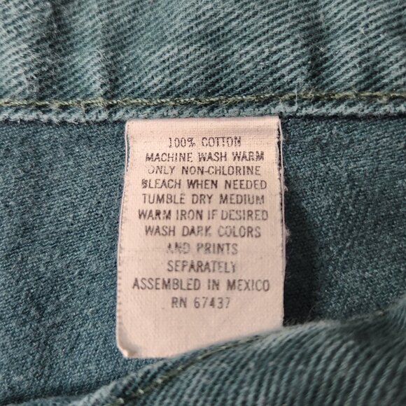 Sasson Jeans Green Size 36/30 High-Waist Straight Mom Jeans Vintage 80s 90s - Picture 9 of 11